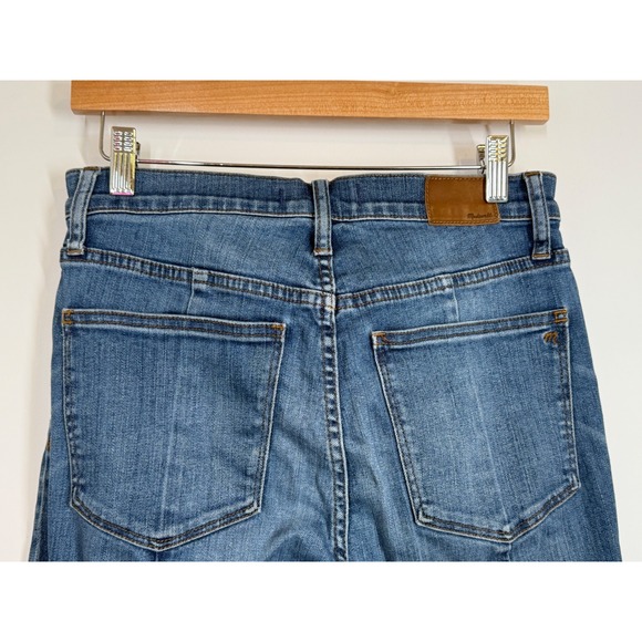 Madewell Cali Demi Boot Crop Jeans Womens Size 28 Medium Wash Frayed Hem - Picture 7 of 11